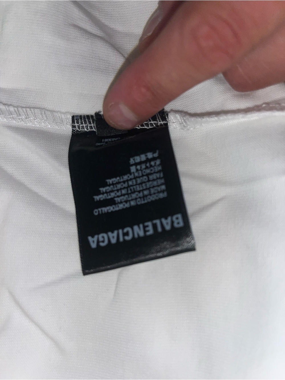 Balenciaga White Short-Sleeve Logo Tee with Red Script - Picture 5 of 8